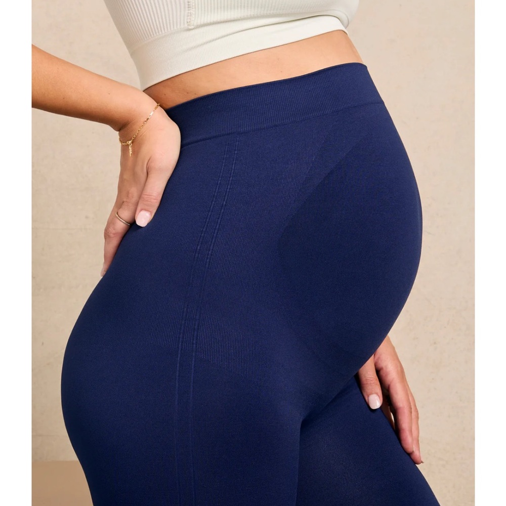 NWT Blanqi everyday high waist maternity leggings size medium navy / black